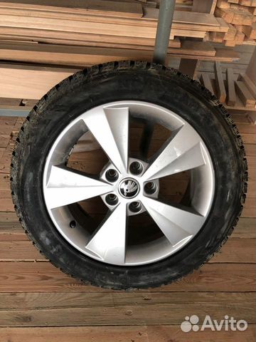 Зимние колеса в сборе на Skoda R16/205/55