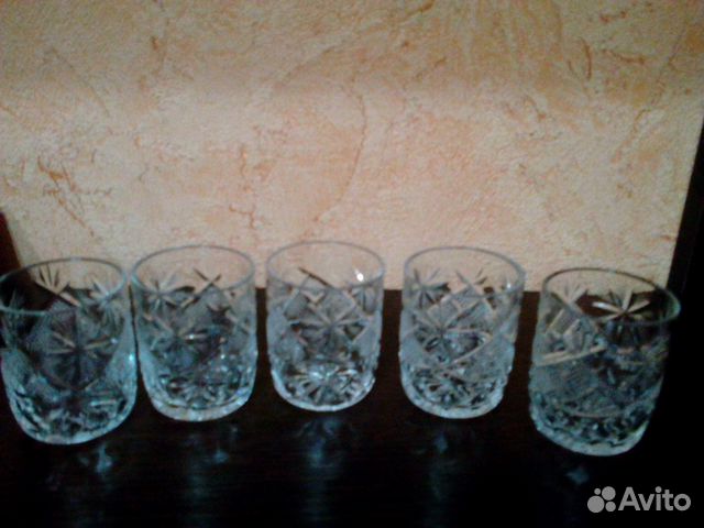 Хрустальные рюмки и стекло. СССР