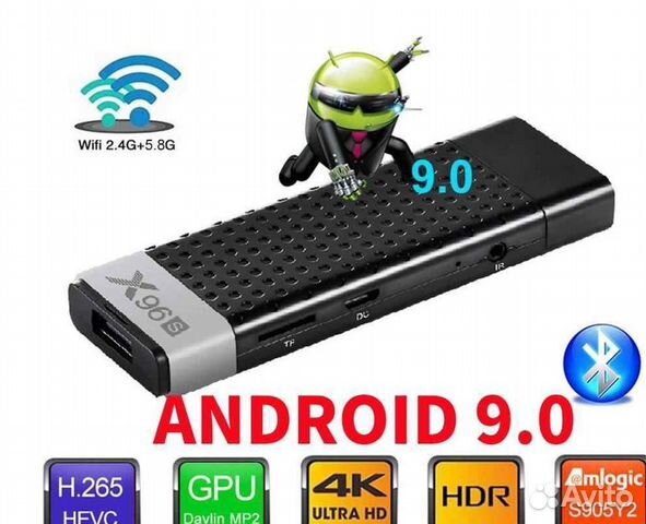Андроид тв бокс X96 S 4К, мощный процессор S905Y2