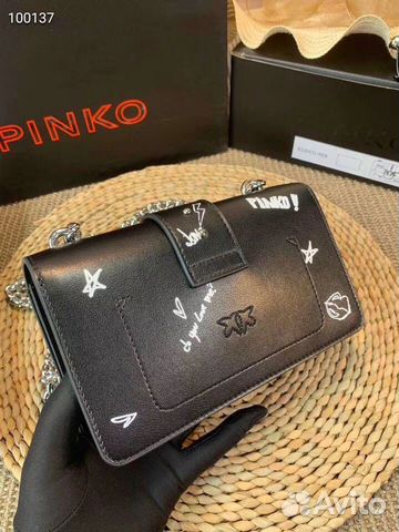 Сумка клатч Pinko Пинко с птицами Сумка клатч Pinko Пинко с птицами