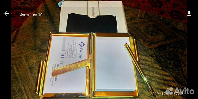 Новая метал.Визитница-блокнот с ручкой в чехле