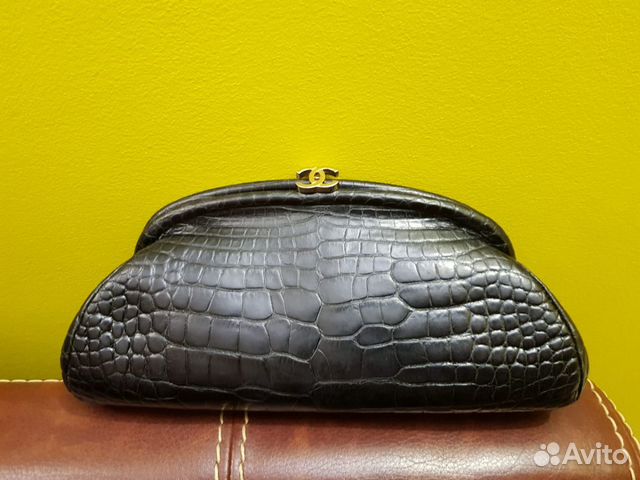 Клатч из кожи Крокодила Chanel. оригинал