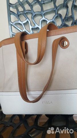 Сумка оригинал furla зерненная кожа,нубук.италия
