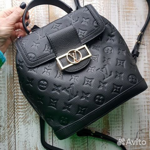 Новый женский рюкзак из кожи черный Louis Vuitton Новый женский рюкзак из кожи черный Louis Vuitton