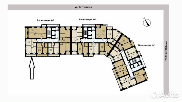 2-к квартира, 58.1 м², 9/17 эт. 2-к квартира, 58.1 м², 9/17 эт.
