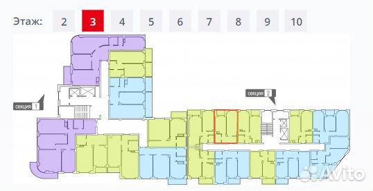 1-к квартира, 36 м², 3/10 эт.