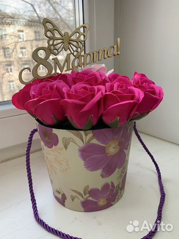 Букет из мыльных роз