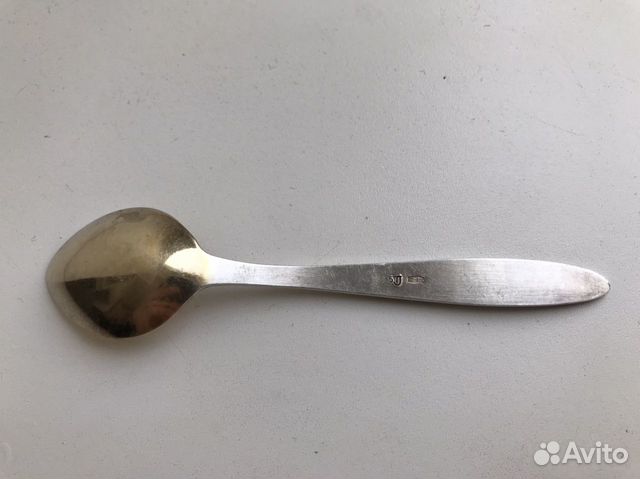 Кофейная ложка серебро 916 проба позолота Кофейная ложка серебро 916 проба позолота
