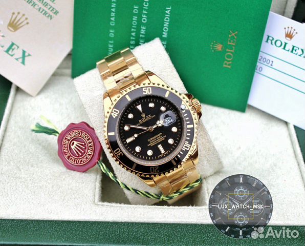 Мужские наручные часы Rolex Submariner goldblack Мужские наручные часы Rolex Submariner goldblack
