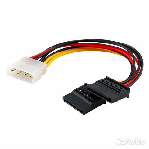 Переходник питания видеокарт 2x Molex - 6pin 15сm