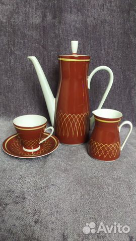 Кофейный сервиз Freiberger гдр 1970-е годы 4 предм Кофейный сервиз Freiberger гдр 1970-е годы 4 предм