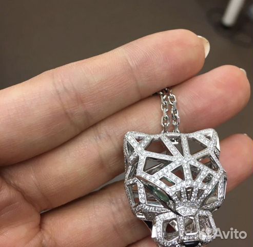 Золотое колье 585 пробы Пантера с брил. 1.4 ct Золотое колье 585 пробы Пантера с брил. 1.4 ct