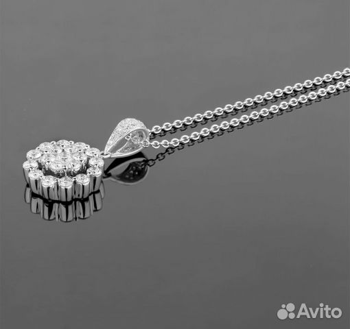Золотая подвеска Grissoni с цепью и брил. 0.7 ct Золотая подвеска Grissoni с цепью и брил. 0.7 ct