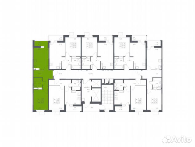 1-к квартира, 38.1 м², 9/17 эт. 1-к квартира, 38.1 м², 9/17 эт.