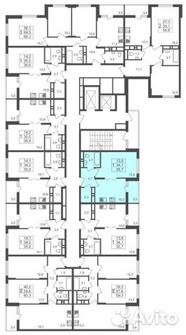 1-к квартира, 35.7 м², 12/17 эт.