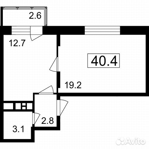 1-к квартира, 37.8 м², 5/7 эт.