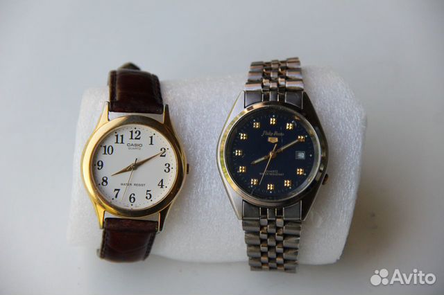 Часы Casio ремень кожа Часы Philip Persio браслет