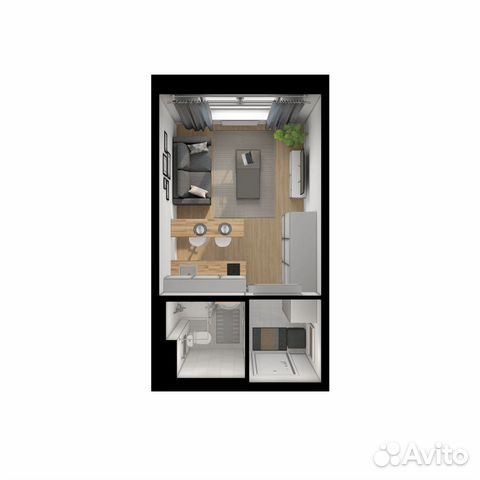 Студия, 19.8 м², 23/25 эт. Студия, 19.8 м², 23/25 эт.