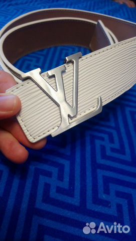 Ремень Louis Vuitton Epi белый