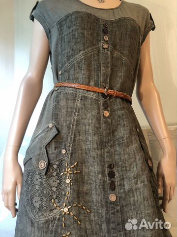 Новое фирменное платье 100 лен хлопок из Италии