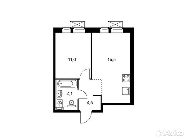 1-к квартира, 36.4 м², 12/15 эт.