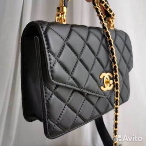 Новая женская сумка мессенджер черная кожа Chanel Новая женская сумка мессенджер черная кожа Chanel