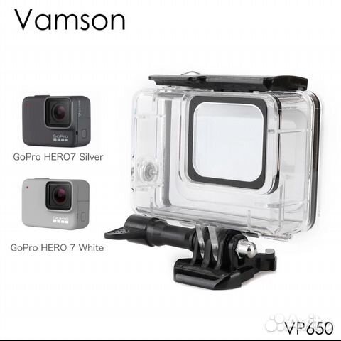 Водонепроницаемый чехол для GoPro Hero 7 Silver и Водонепроницаемый чехол для GoPro Hero 7 Silver и