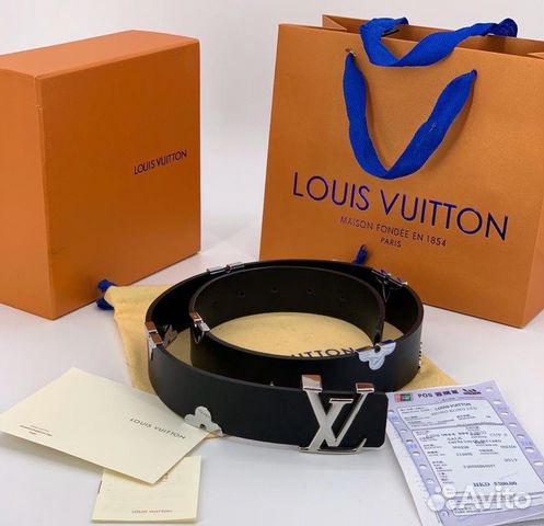 Новый женский черный ремень из кожи Louis Vuitton Новый женский черный ремень из кожи Louis Vuitton