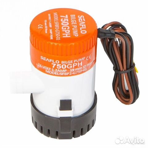 Помпа водооткачивающая SeaFlo трюмная 500 галлон/ч