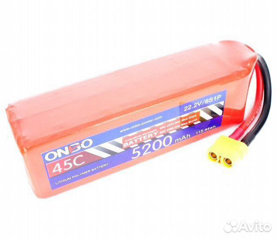 Аккумулятор Onbo 5200mAh 6s1p 45c Lipo Pack