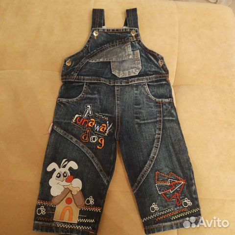 Комбинезон джинсовый р.74