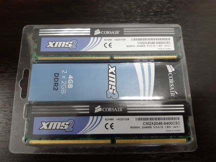 Модуль памяти corsair XMS2 CM2X2048-6400C5 DDR2