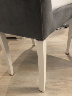 Стул велюровый - мягкий, серый