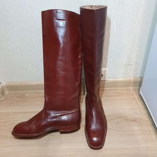 Коричневые хромовые сапоги немецкие гдр