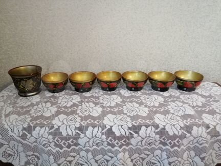 Деревянная посуда хохлома. СССР