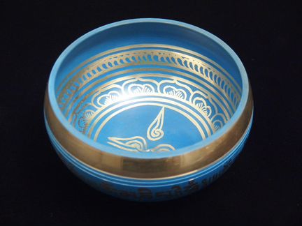 Литая поющая чаша SBC 004 (12 см, цвет синний)