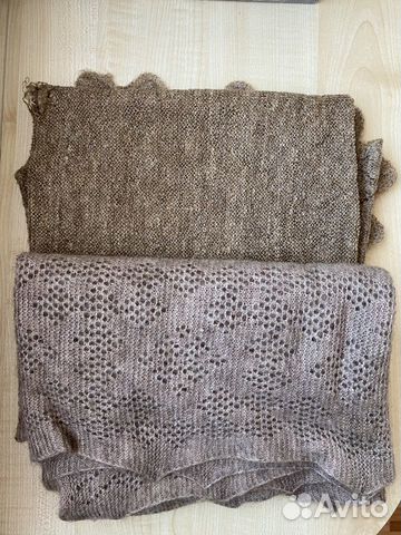 Пуховый платок и шарф на нитки