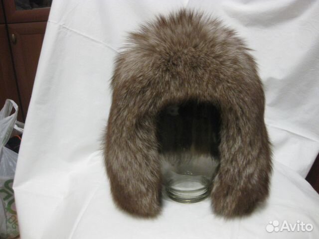 Женская шапка с ушками из песца