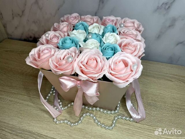 Букет из мыльных роз