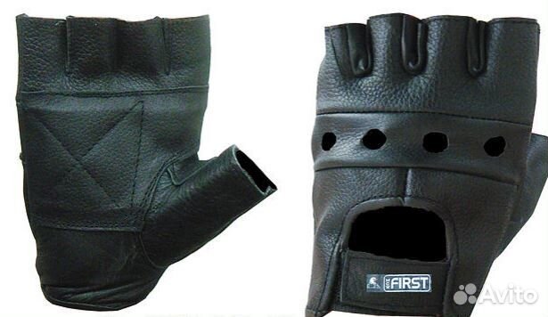 Кожаные перчатки без пальцев пр-во Пакистан