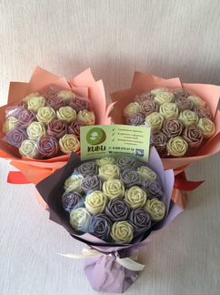 Сладкий съедобный букет. Шоколадные цветы