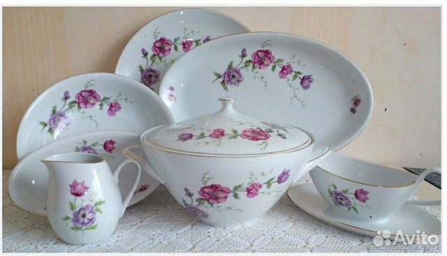 Винтажный столовый сервиз Bohemia