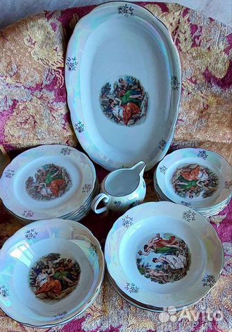 Сервиз столовой посуды, фарфор, гдр (