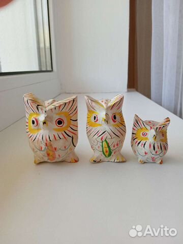 Совы фигурки деревянные