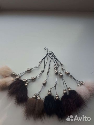 Брелки из хвостиков норки