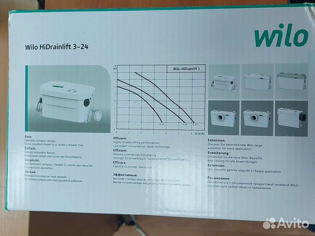 Дренажный насос wilo HiDrainlift 3-34