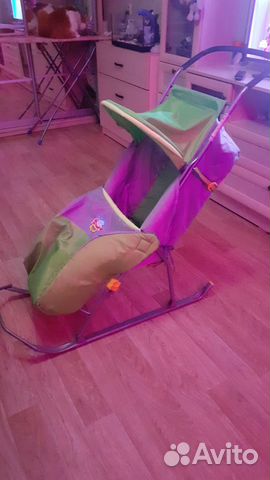 Детские зимние санки коляска бу