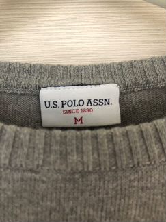 Серый пуловер U.S.polo assn