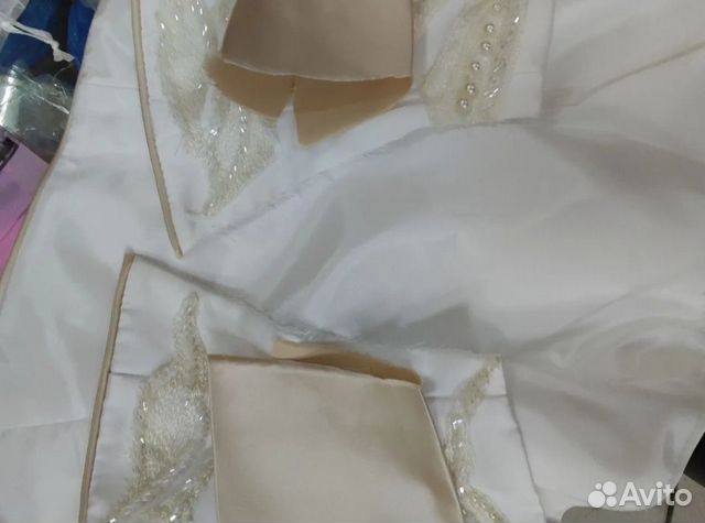 Свадебный корсет на дошив, с бисером и кружевом