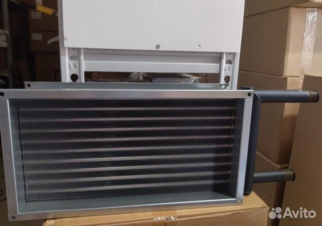 Калорифер водяной с осевым вентилятором